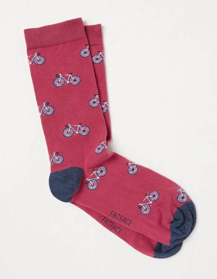 1 Pack Bike Socks Rose Pink Men FatFace Socks and Underwear