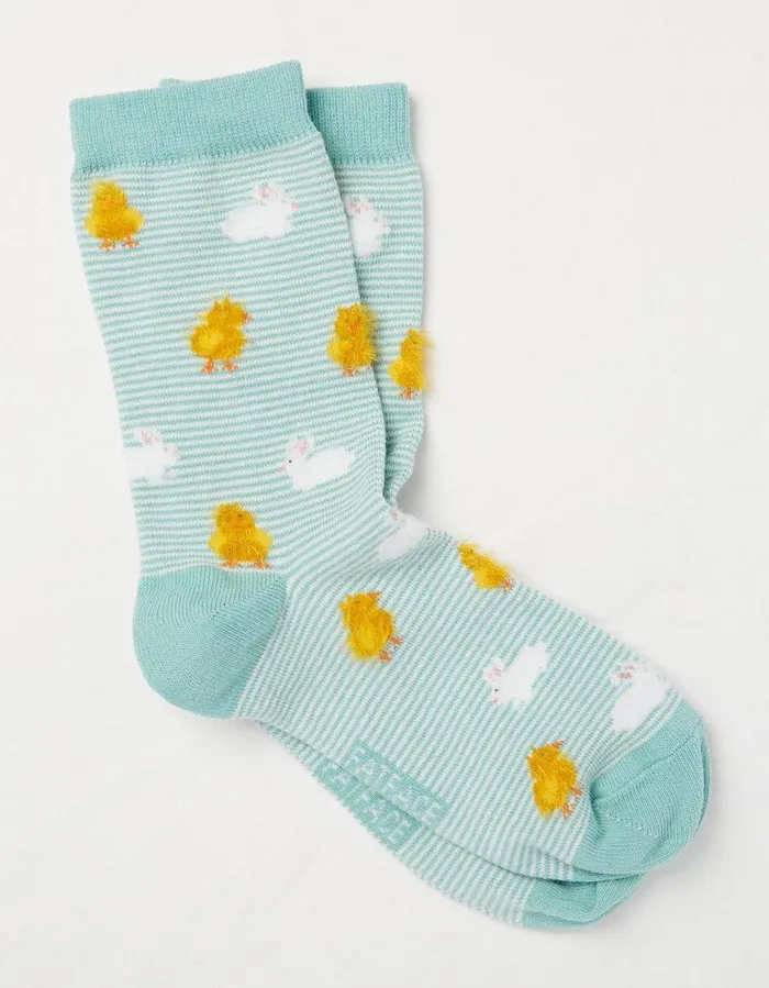 1 Pack Chick And Bunny Socks Green Haze Women FatFace Socks Underwear and Tights 1 Pack Chick And Bunny Socks Green Haze Women FatFace Socks Underwear and Tights