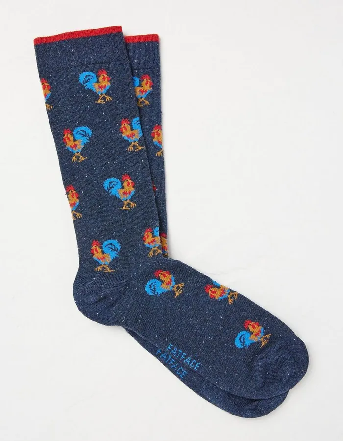 1 Pack Rooster Socks Navy Men FatFace Socks and Underwear
