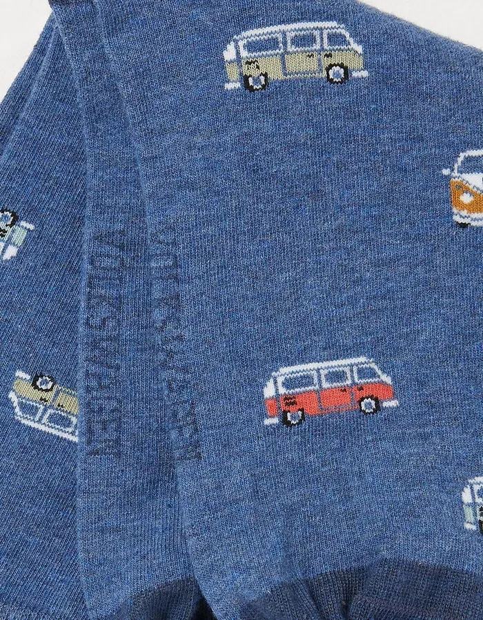 1 Pack Vw Camper Socks Navy Men FatFace Socks and Underwear