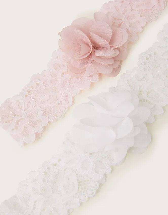 2Pack Baby Lace Flower Bandos Children Monsoon Girls039 Hair Accessories