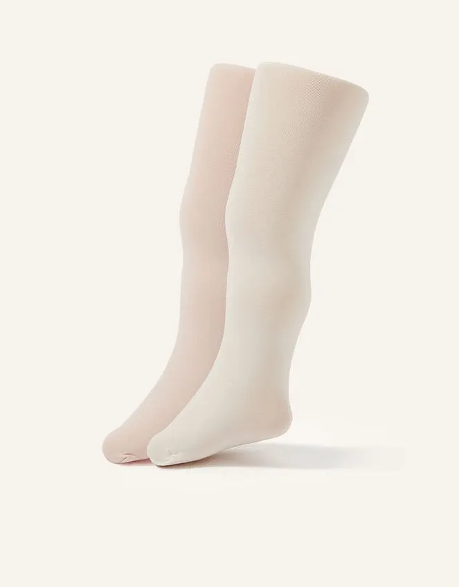 2Pack Baby Plain Tights Multi Children Monsoon Girls039 Tights and Socks