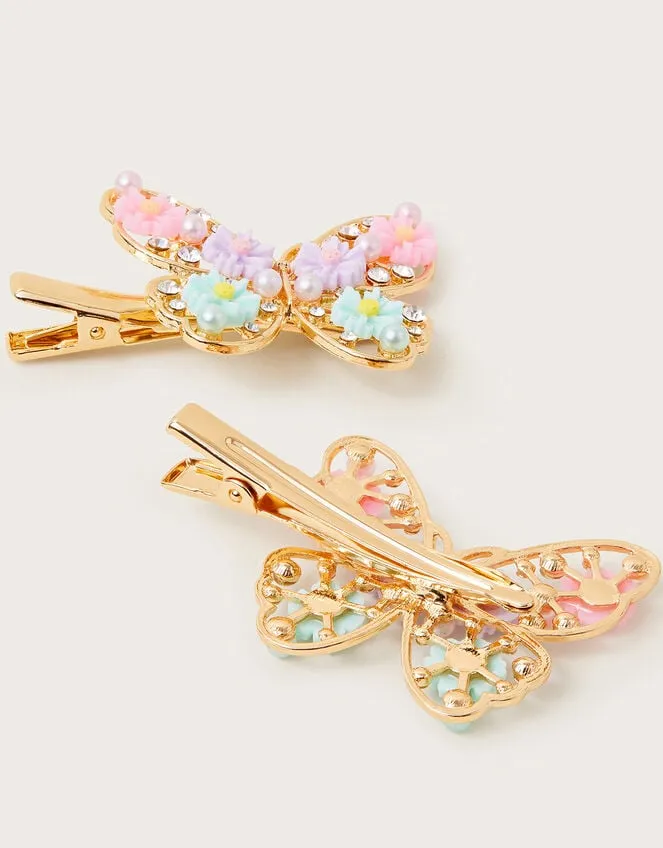 2Pack Daisy Butterfly Clips Children Monsoon Girls039 Hair Accessories