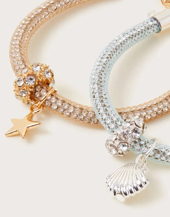 2Pack Dazzle Encased Bracelets Children Monsoon Girls039 Jewellery