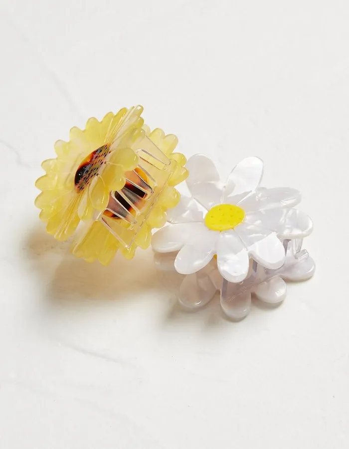 2 Pack Flower Clips Ivory Women FatFace Hair Accessories