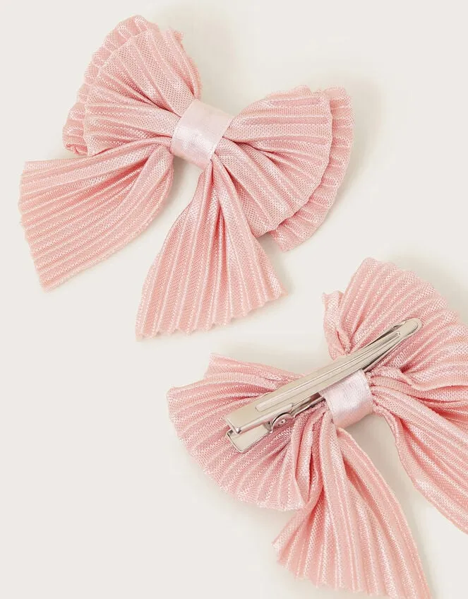 2Pack Katy Pleat Bow Clips Children Monsoon Girls039 Hair Accessories