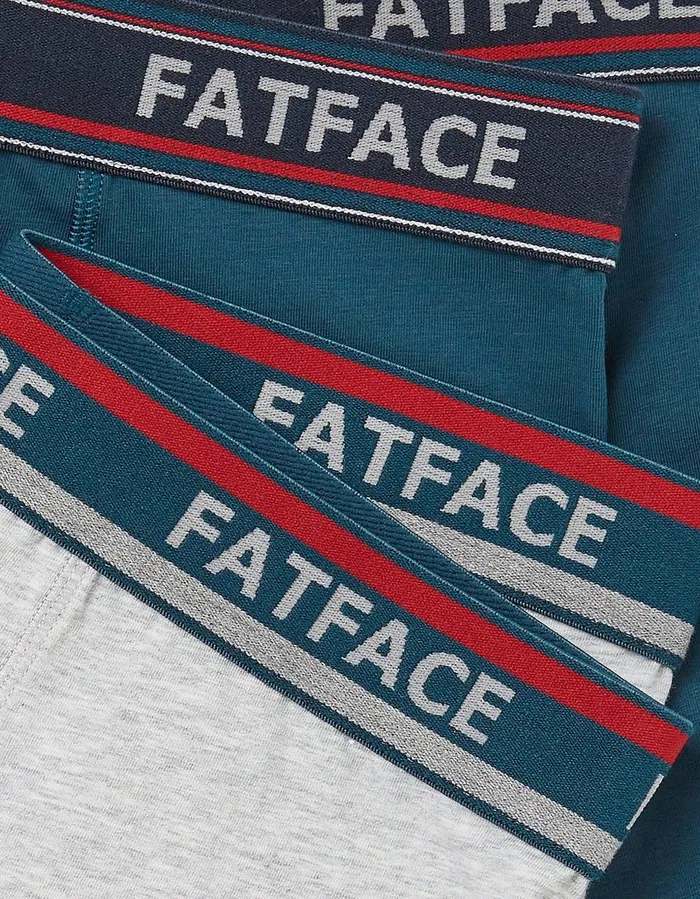2 Pack Plain Boxers Teal Green Men FatFace Socks and Underwear