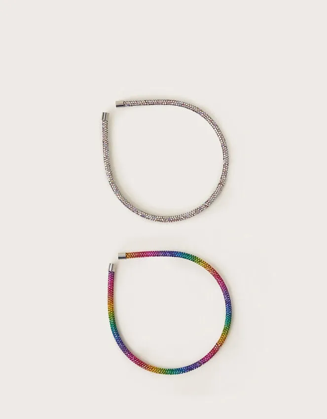 2Pack Rainbow Dazzle Headbands Children Monsoon Girls039 Hair Accessories