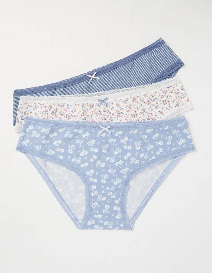 3 Pack Floral Mini Knickers Multi Women FatFace Socks Underwear and Tights