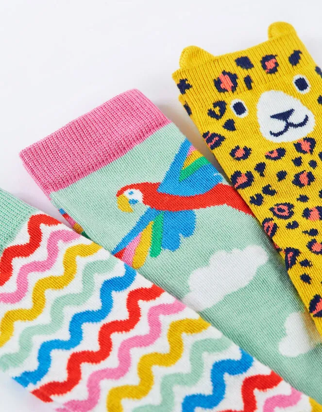 3Pack Frugi Print Socks Multi Children Monsoon Girls039 Tights and Socks