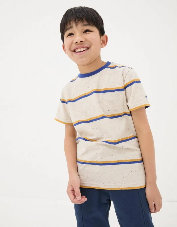 3 Pack Mixed TShirt Golden Yellow Boys FatFace TShirts and Polos