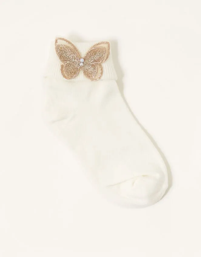 3d Butterfly Socks Ivory Children Monsoon Girls039 Tights and Socks