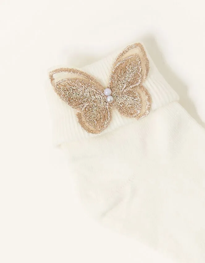 3d Butterfly Socks Ivory Children Monsoon Girls039 Tights and Socks