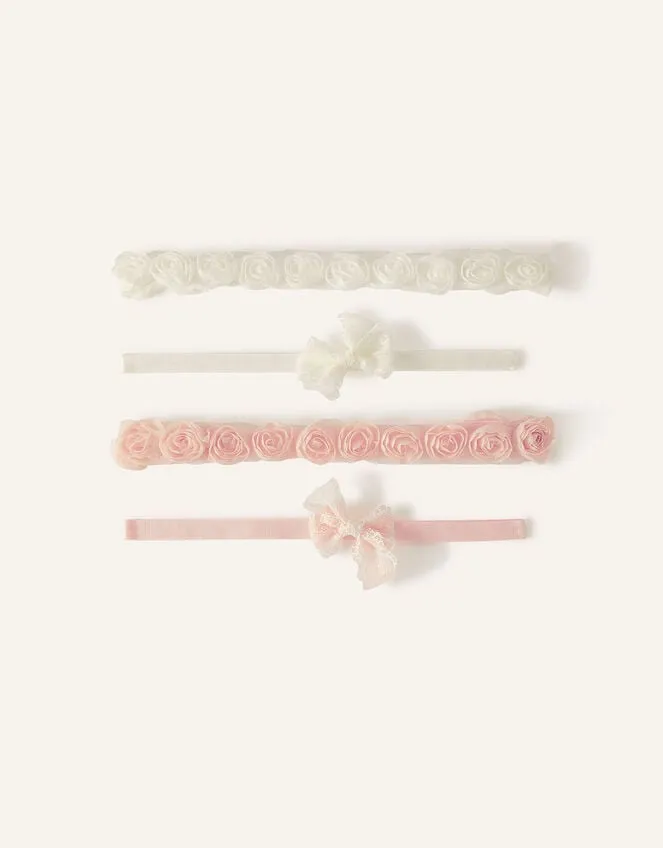 4Pack Baby Rosette Bandos Children Monsoon Girls039 Hair Accessories