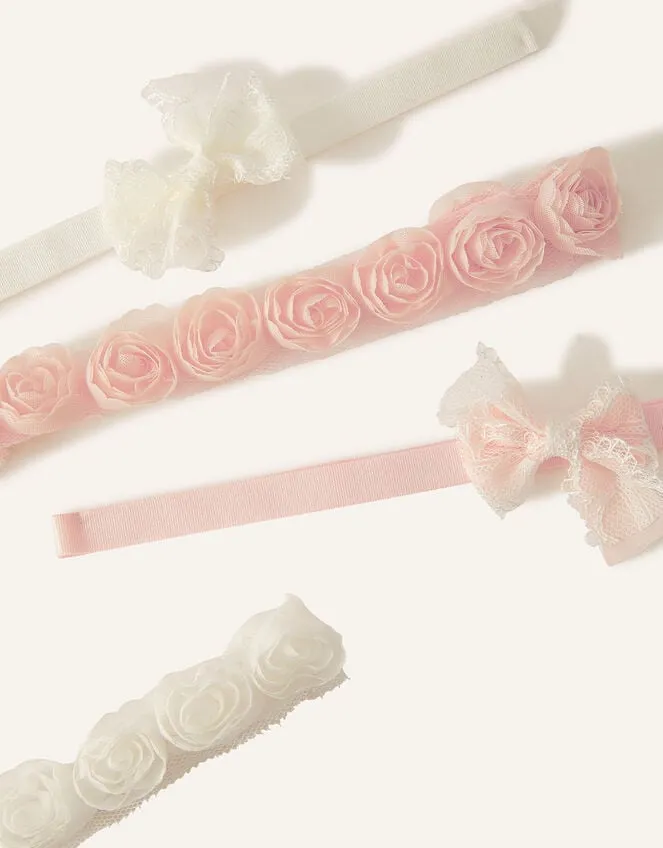 4Pack Baby Rosette Bandos Children Monsoon Girls039 Hair Accessories