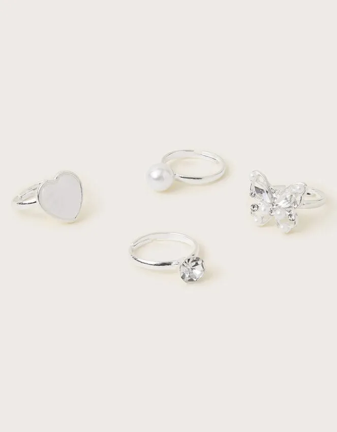 4Pack Bridesmaid Pearl Rings Children Monsoon Girls039 Jewellery
