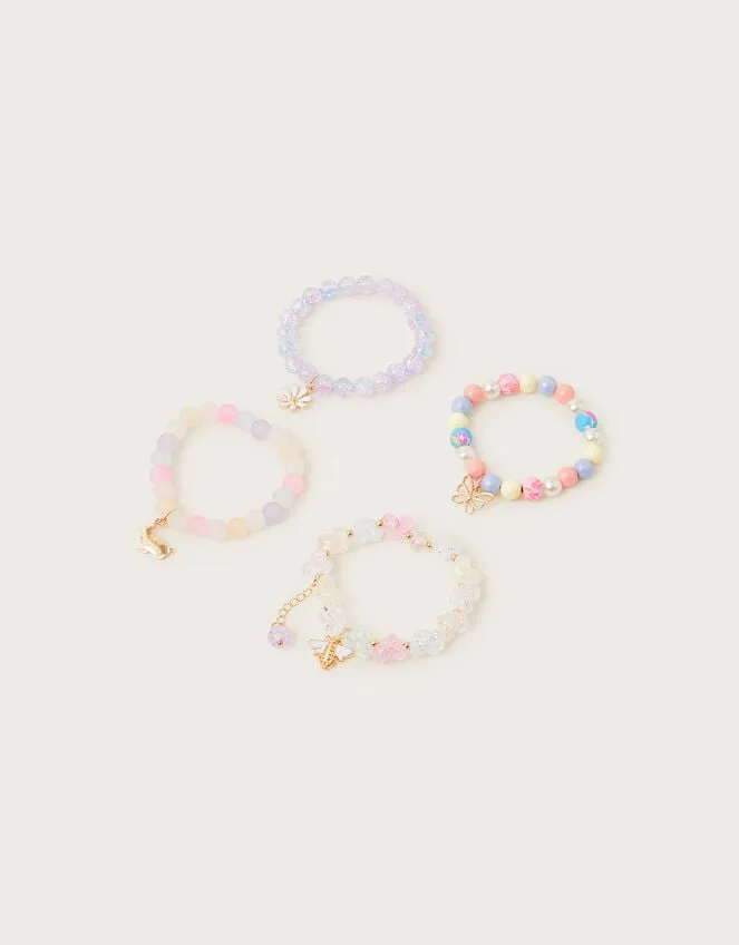 4Pack Frosted Bead Bracelets Multi Children Monsoon Girls039 Jewellery