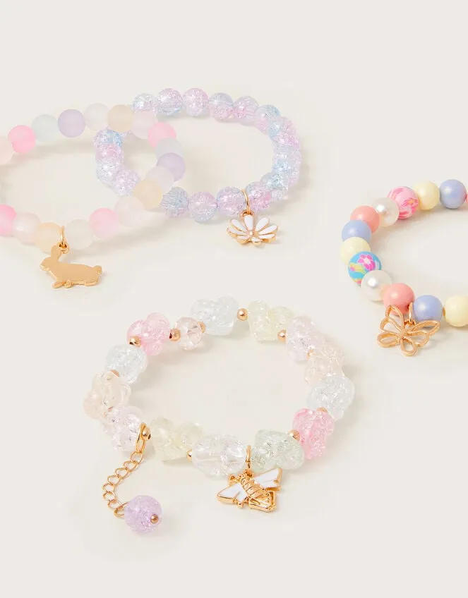 4Pack Frosted Bead Bracelets Multi Children Monsoon Girls039 Jewellery
