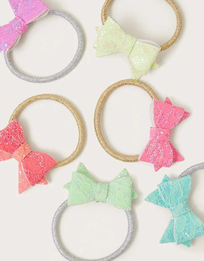 6Pack Bright Bow Hairbands Children Monsoon Girls039 Hair Accessories