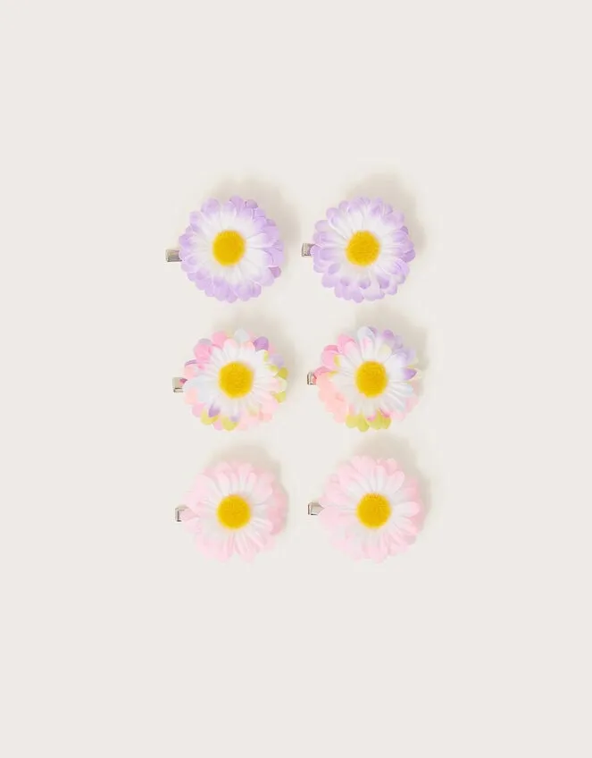 6Pack Sunflower Hair Clips Children Monsoon Girls039 Hair Accessories