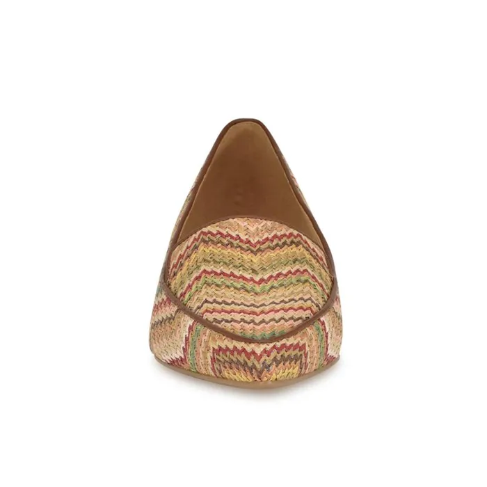 Abay Smoking Flats Multi Raffia Women Nine West Flats and Loafers