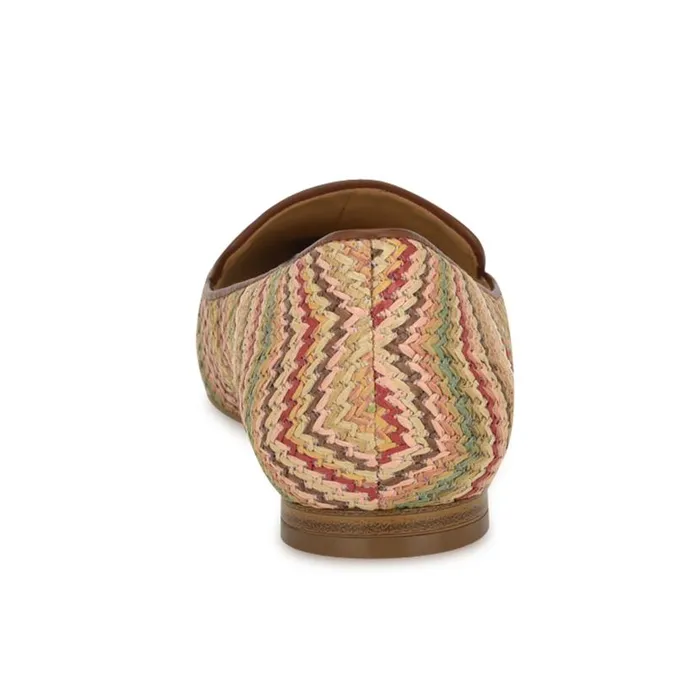 Abay Smoking Flats Multi Raffia Women Nine West Flats and Loafers