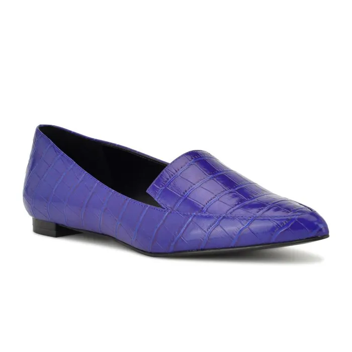 Abay Smoking Flats Purple Women Nine West Flats and Loafers