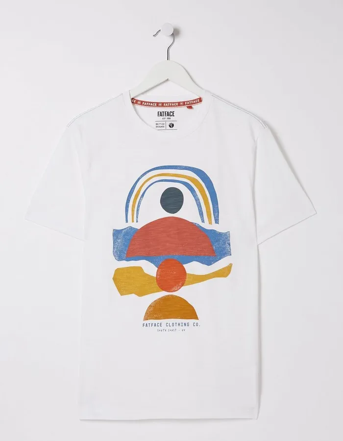 Abstract Landscape TShirt White Men FatFace TShirts