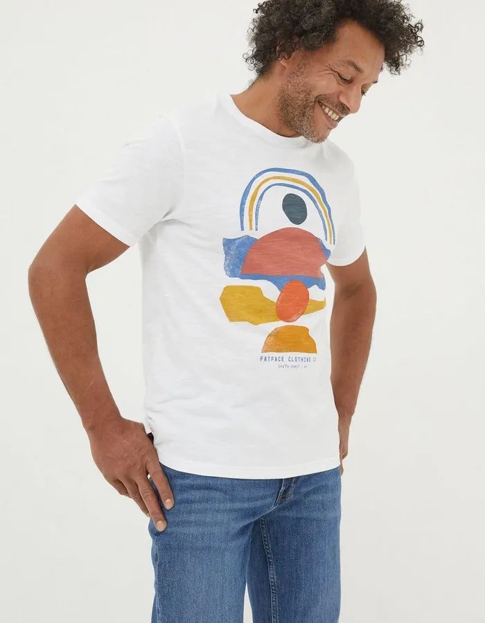 Abstract Landscape TShirt White Men FatFace TShirts