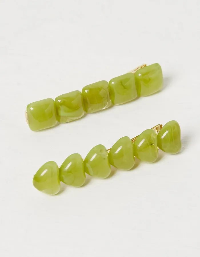 Abstract Resin Slides Multi Women FatFace Hair Accessories