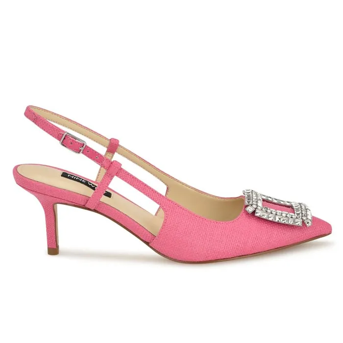 Aimey Pointy Toe Slingbacks Pink Women Nine West Heels