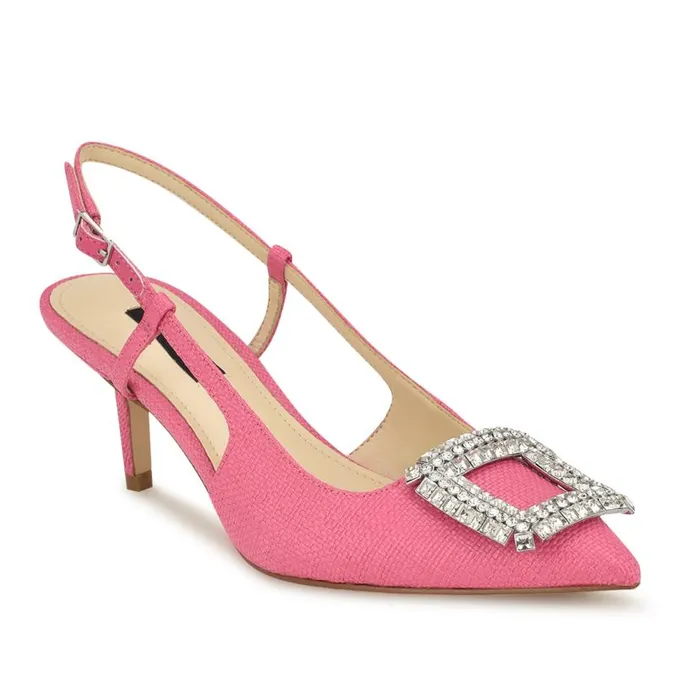 Aimey Pointy Toe Slingbacks Pink Women Nine West Heels