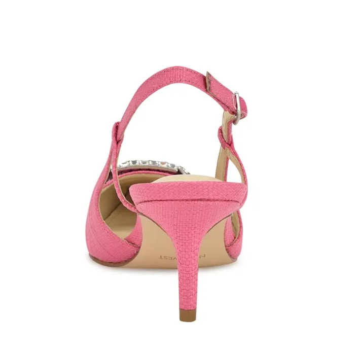 Aimey Pointy Toe Slingbacks Pink Women Nine West Heels