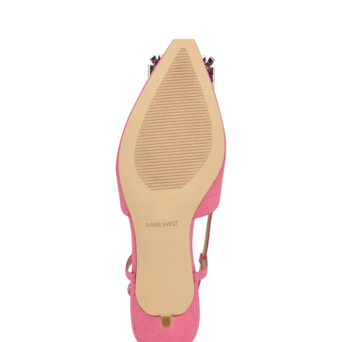 Aimey Pointy Toe Slingbacks Pink Women Nine West Heels