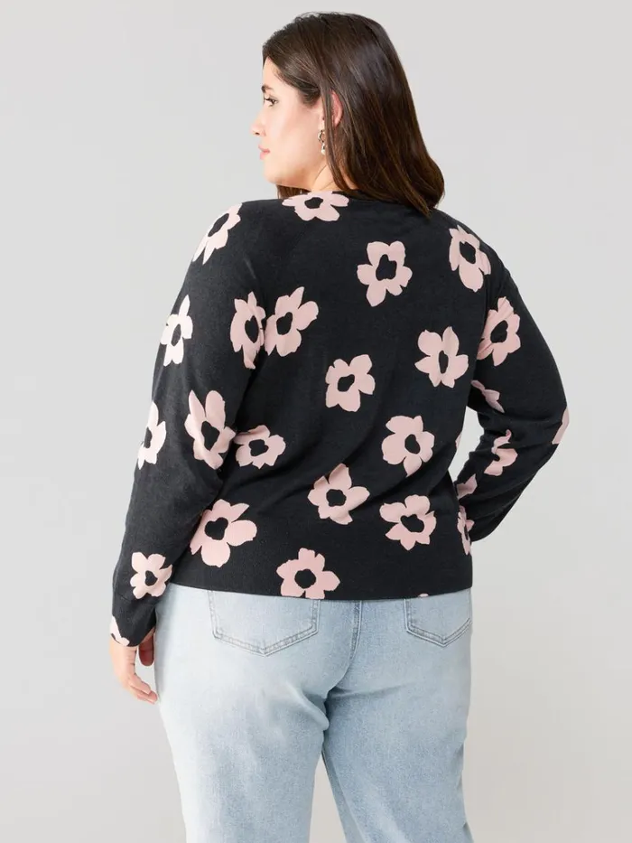 All Day Long Sweater Rose Smoke Flower Pop Inclusive Collection Women Sanctuary Clothing Inclusive