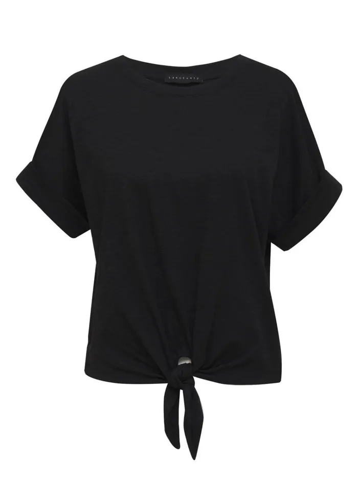 All Day Tie Tee Black Women Sanctuary Clothing Tees and Tops All Day Tie Tee Black Women Sanctuary Clothing Tees and Tops