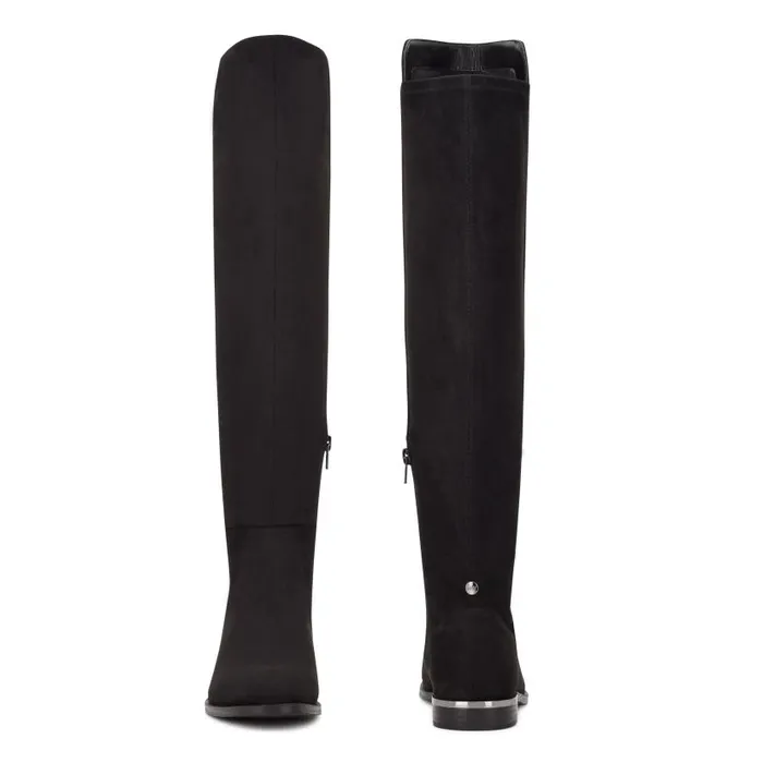Allair Wide Calf Over The Knee Boots Black Women Nine West Boots and Booties