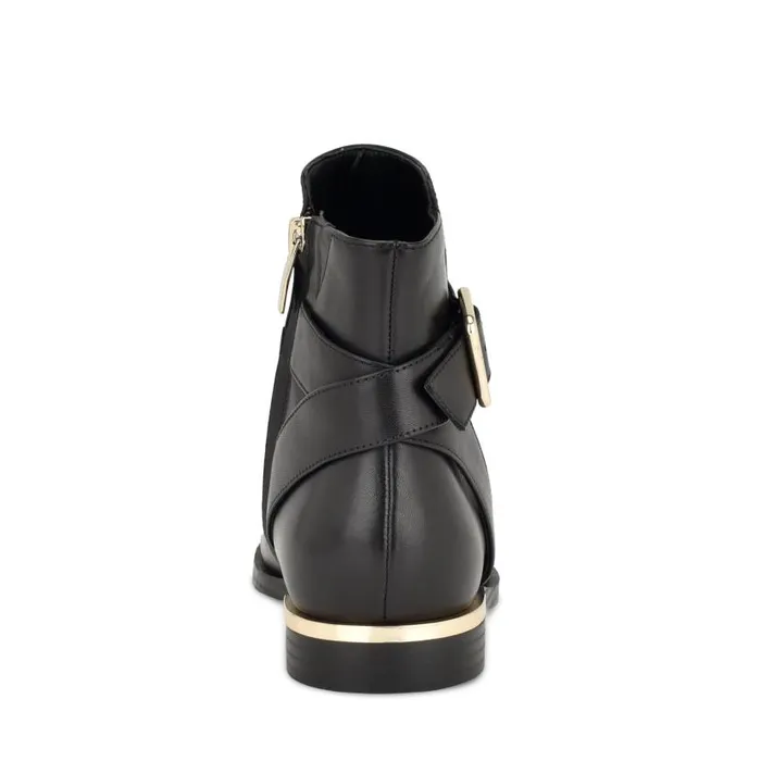 Alleva Casual Booties Black Leather Women Nine West Boots and Booties