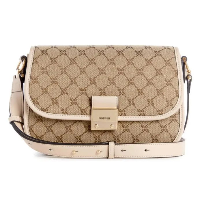 Allington Crossbody Flap Mocha Logobeige WomenMen Nine West New Handbags