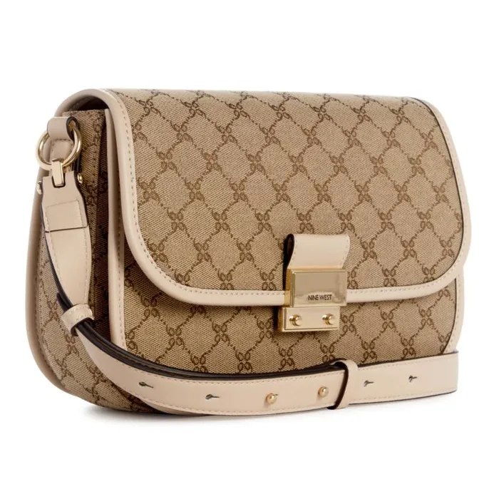 Allington Crossbody Flap Mocha Logobeige WomenMen Nine West New Handbags
