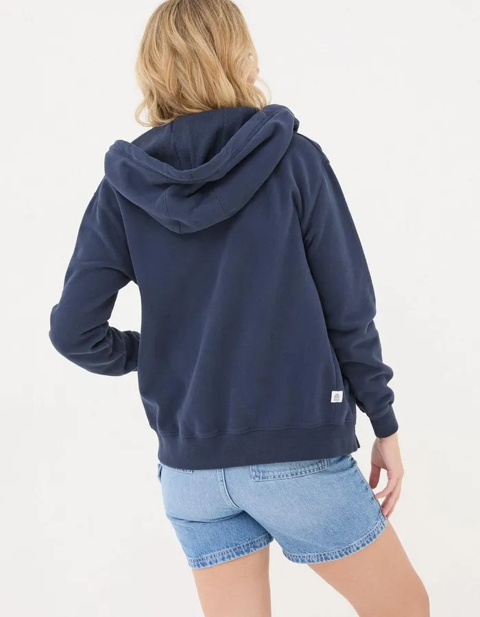 Amy Zip Through Hoodie Navy Women FatFace Nightwear and Loungewear