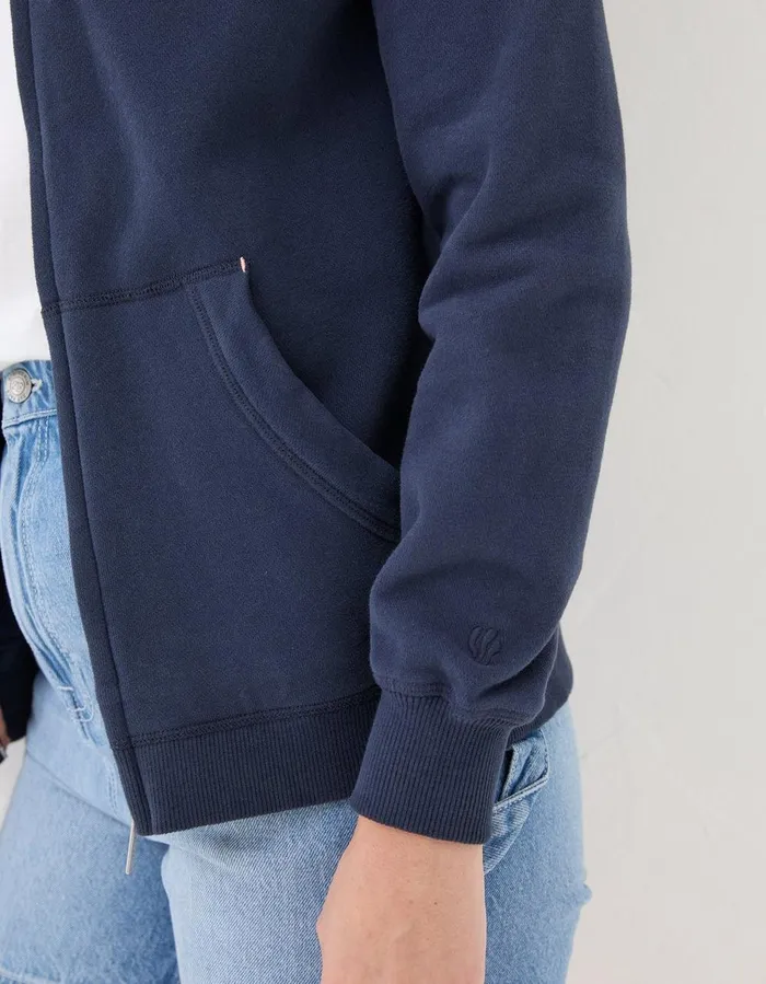 Amy Zip Through Hoodie Navy Women FatFace Nightwear and Loungewear