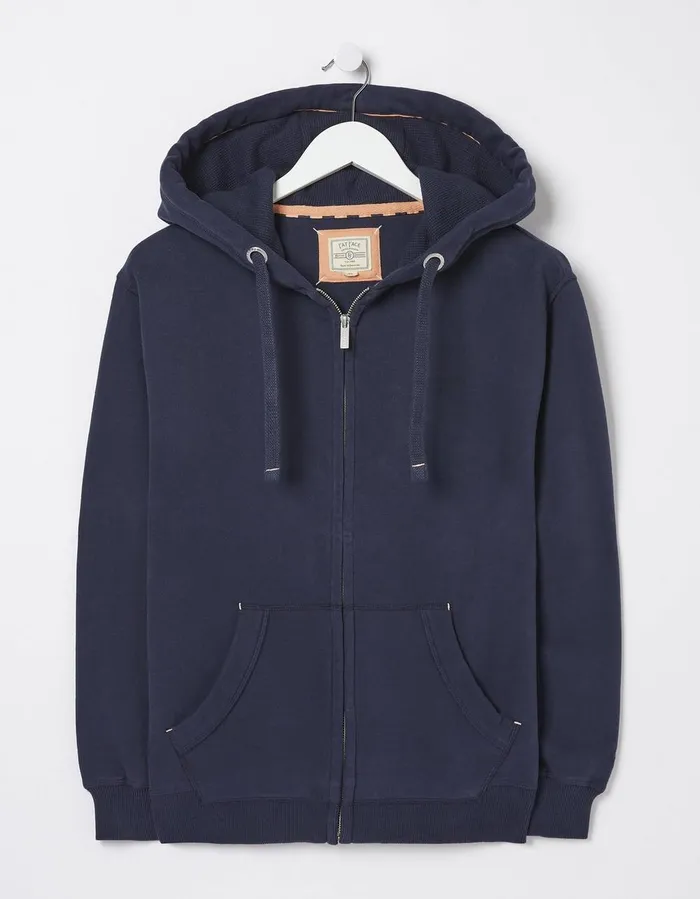 Amy Zip Through Hoodie Navy Women FatFace Nightwear and Loungewear