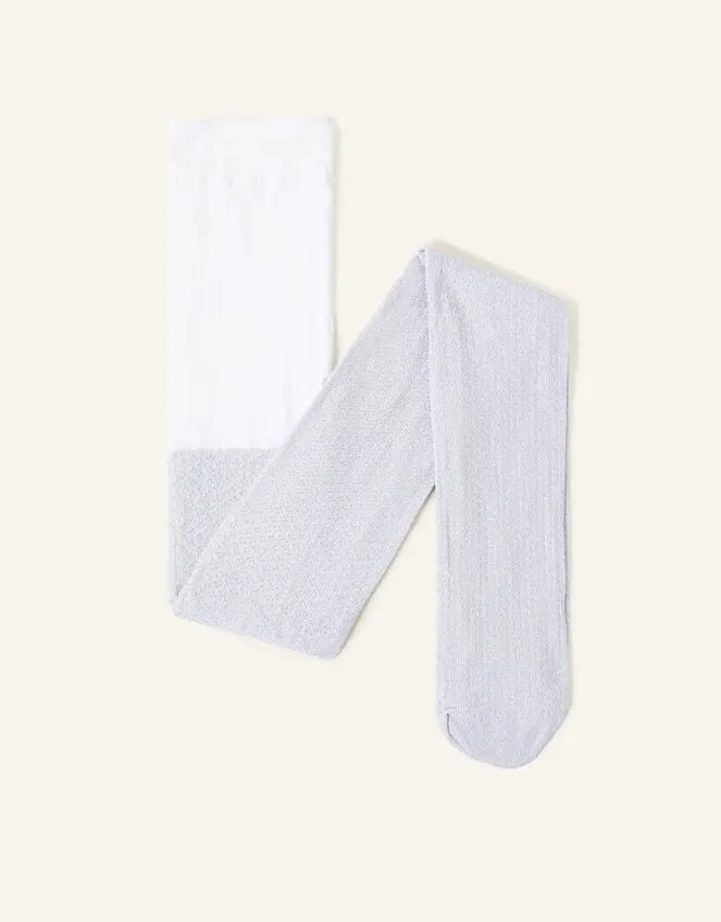 Annette Sparkle Tights White Children Monsoon Girls039 Tights and Socks