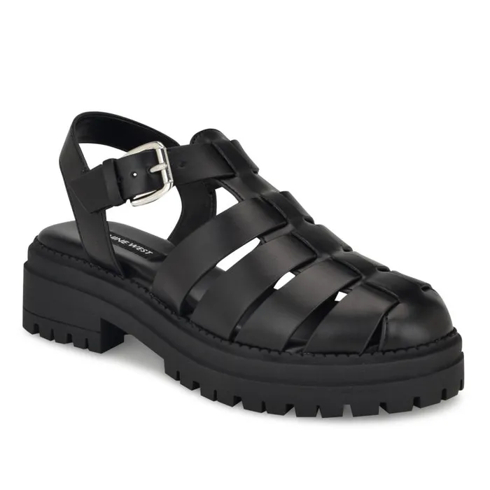 Anybel Fisherman Sandals Black Women Nine West Sandals