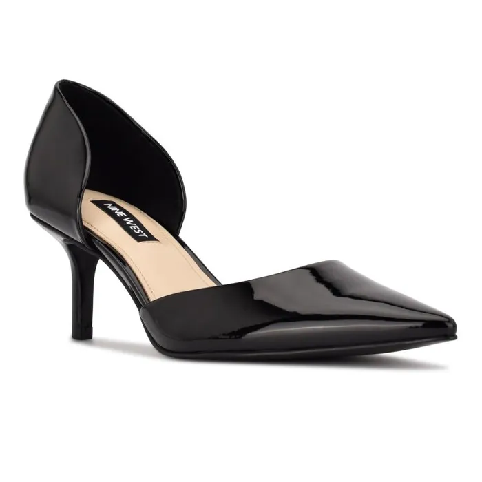 Arive Pointy Toe Pumps Black Patent Women Nine West Heels