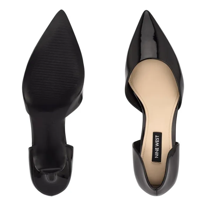 Arive Pointy Toe Pumps Black Patent Women Nine West Heels