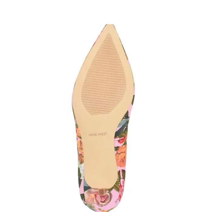 Arlene Pointy Toe Pumps Pink Floral Women Nine West Heels