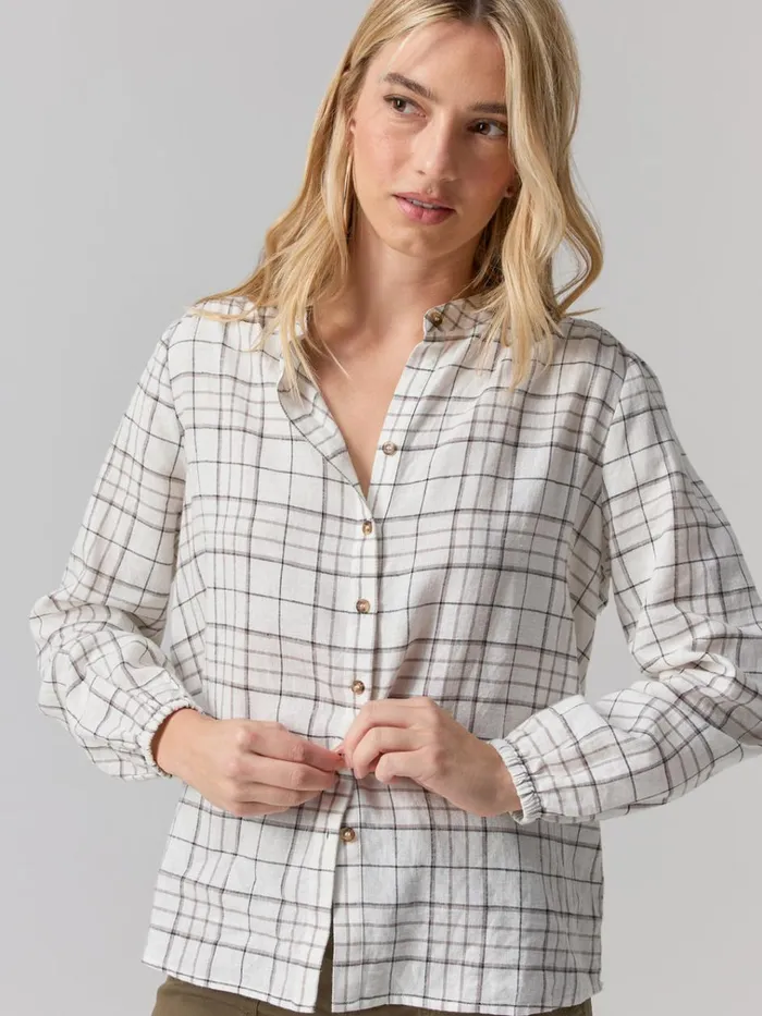 As You Are Button Front Shirt Graphic Windowpane Women Sanctuary Clothing Tees and Tops As You Are Button Front Shirt Graphic Windowpane Women Sanctuary Clothing Tees and Tops