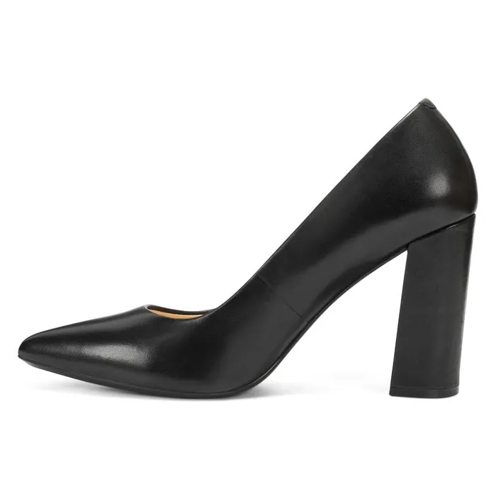 Astoria 92159 Pumps Black Leather Women Nine West Heels